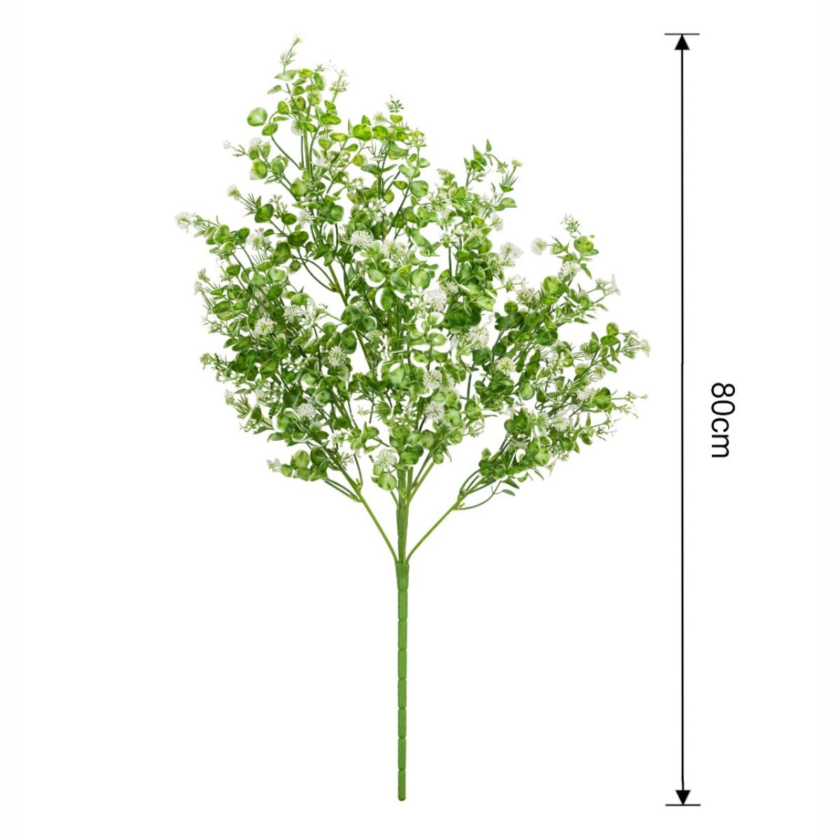 Planta decorativa artificiala, fara ghiveci, tip Buxus, Naimeed D6965, 80 cm, Alb