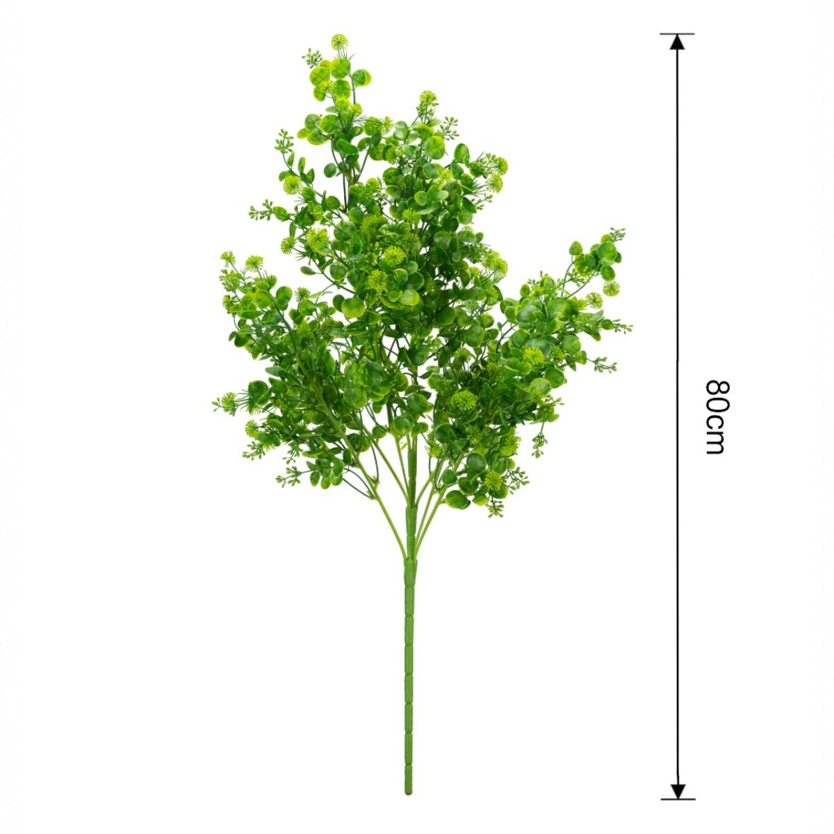 Planta decorativa artificiala, fara ghiveci, tip Buxus, Naimeed D6965, 80 cm, Verde