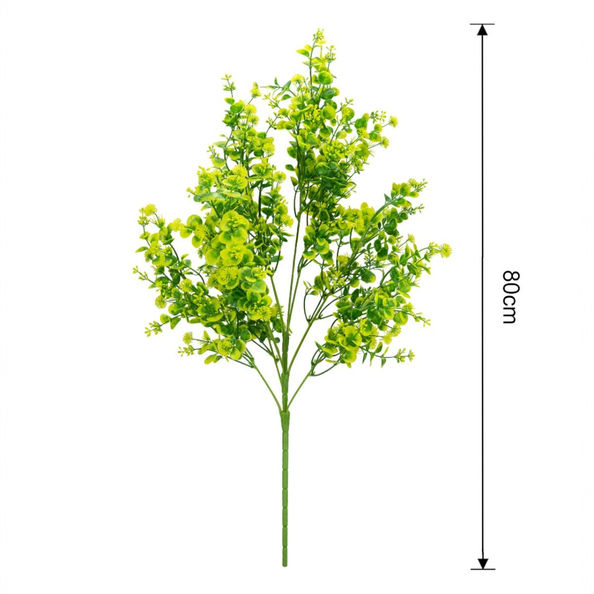 Planta decorativa artificiala, fara ghiveci, tip Buxus, Naimeed D6965, 80 cm, Galben