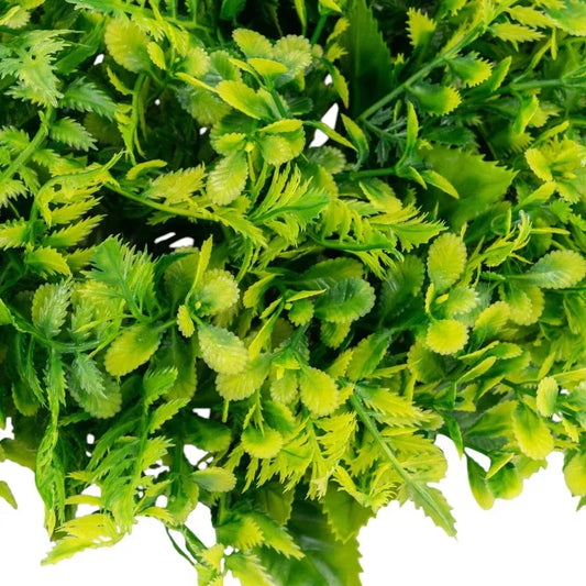 Planta decorativa artificiala, fara ghiveci, tip Buxus, Naimeed D6967, 80x40 cm, Galben/Verde - 221.ro