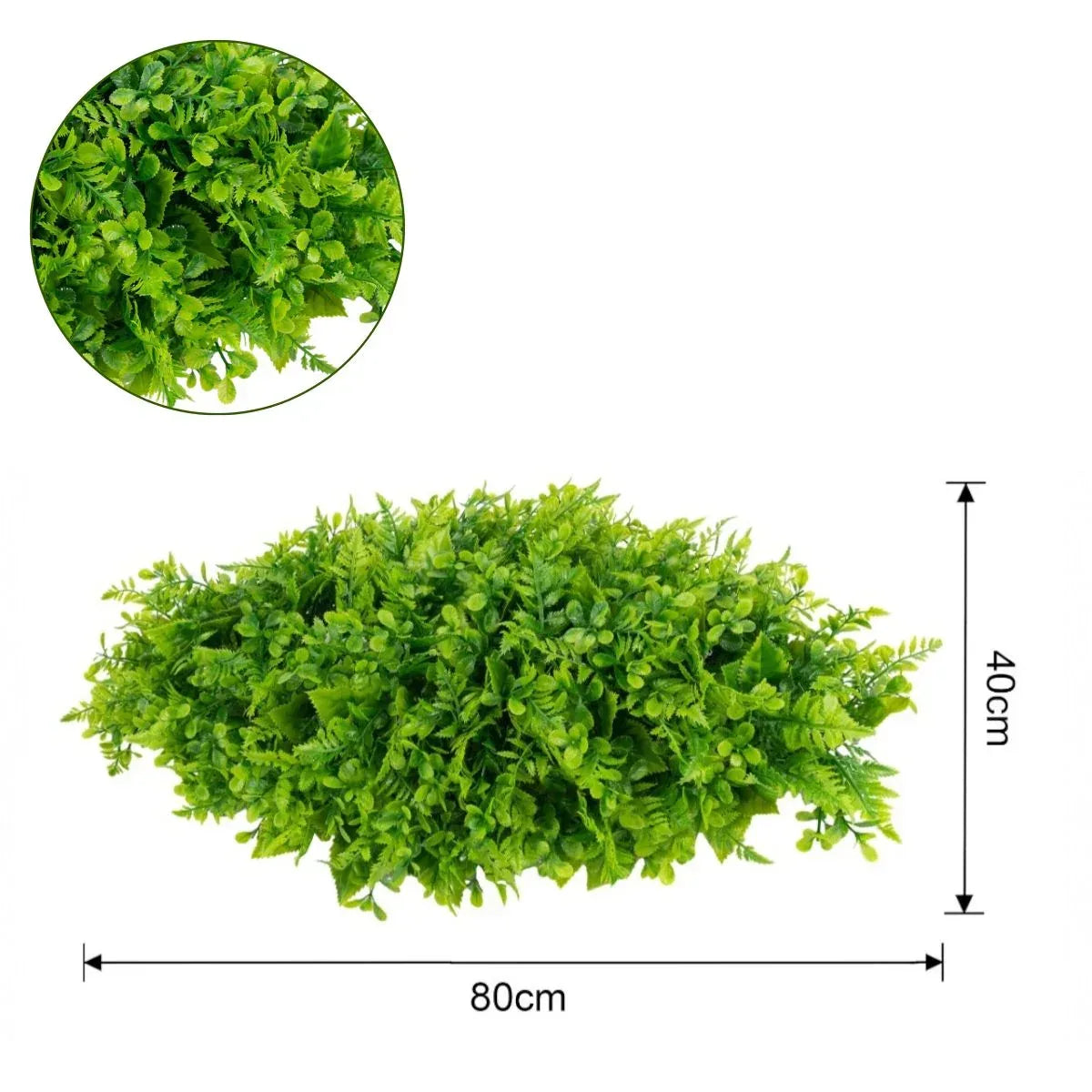 Planta decorativa artificiala, fara ghiveci, tip Buxus, Naimeed D6967, 80x40 cm, Verde - 221.ro