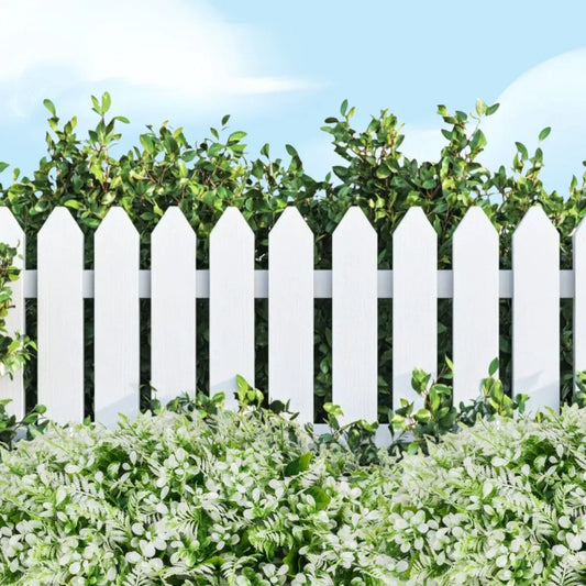 Planta decorativa artificiala, fara ghiveci, tip Buxus, Naimeed D6967, 80x40 cm, Alb/Verde - 221.ro