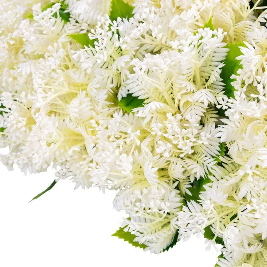 Planta decorativa artificiala, fara ghiveci, tip Buxus, Naimeed D6968, 80x40 cm, Alb - 221.ro