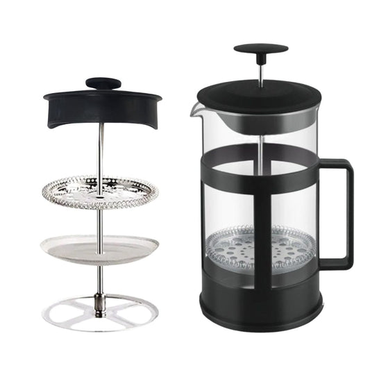 Infuzor de Cafea si Ceai French Press, Capacitate 800ml, Naimeed D6970, Sticla/Otel inoxidabil