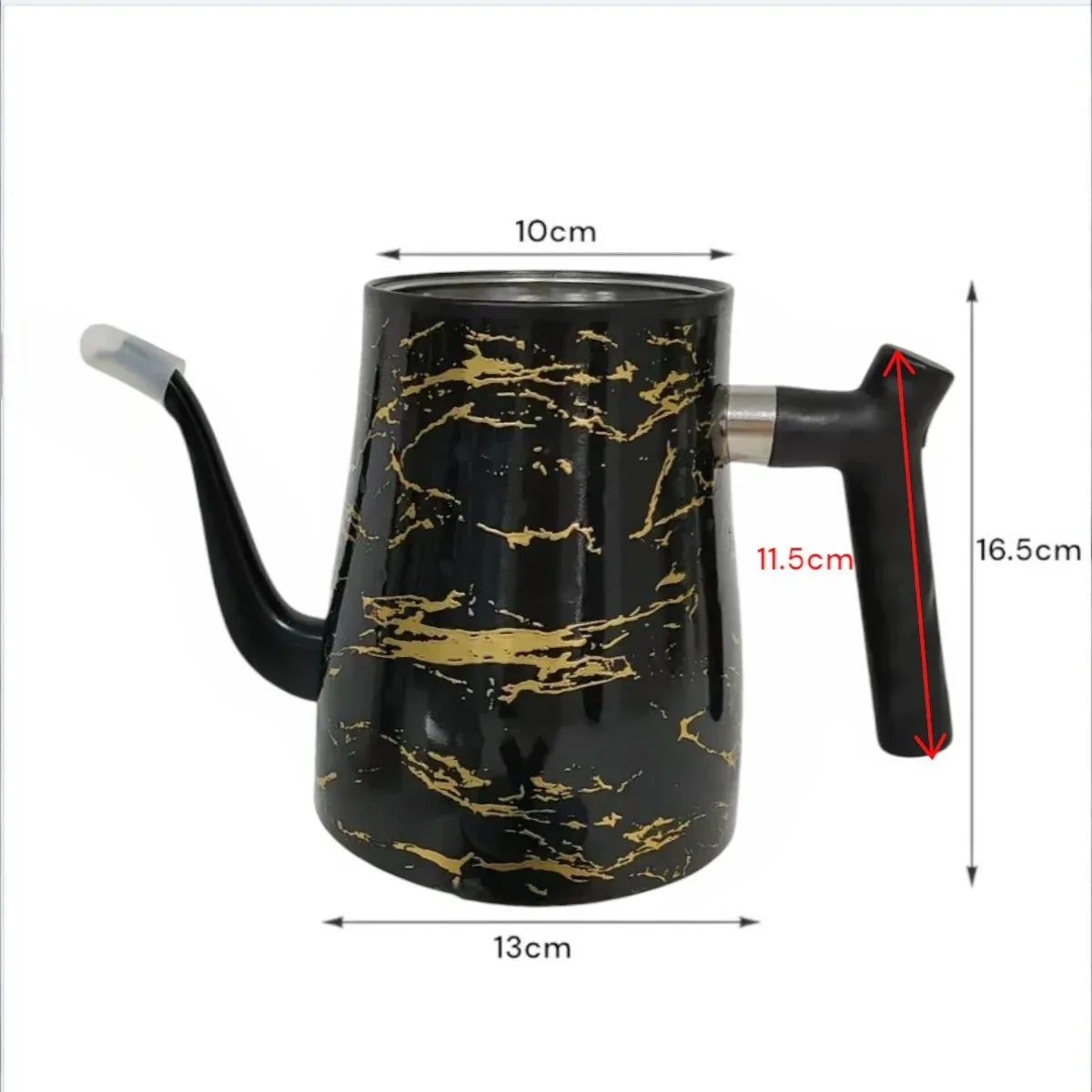 Ceainic cu infuzor si capac, design elegant, otel inoxidabil/plastic, 1500ml, 16.5x13x10cm, Naimeed D6971, Negru - 221.ro