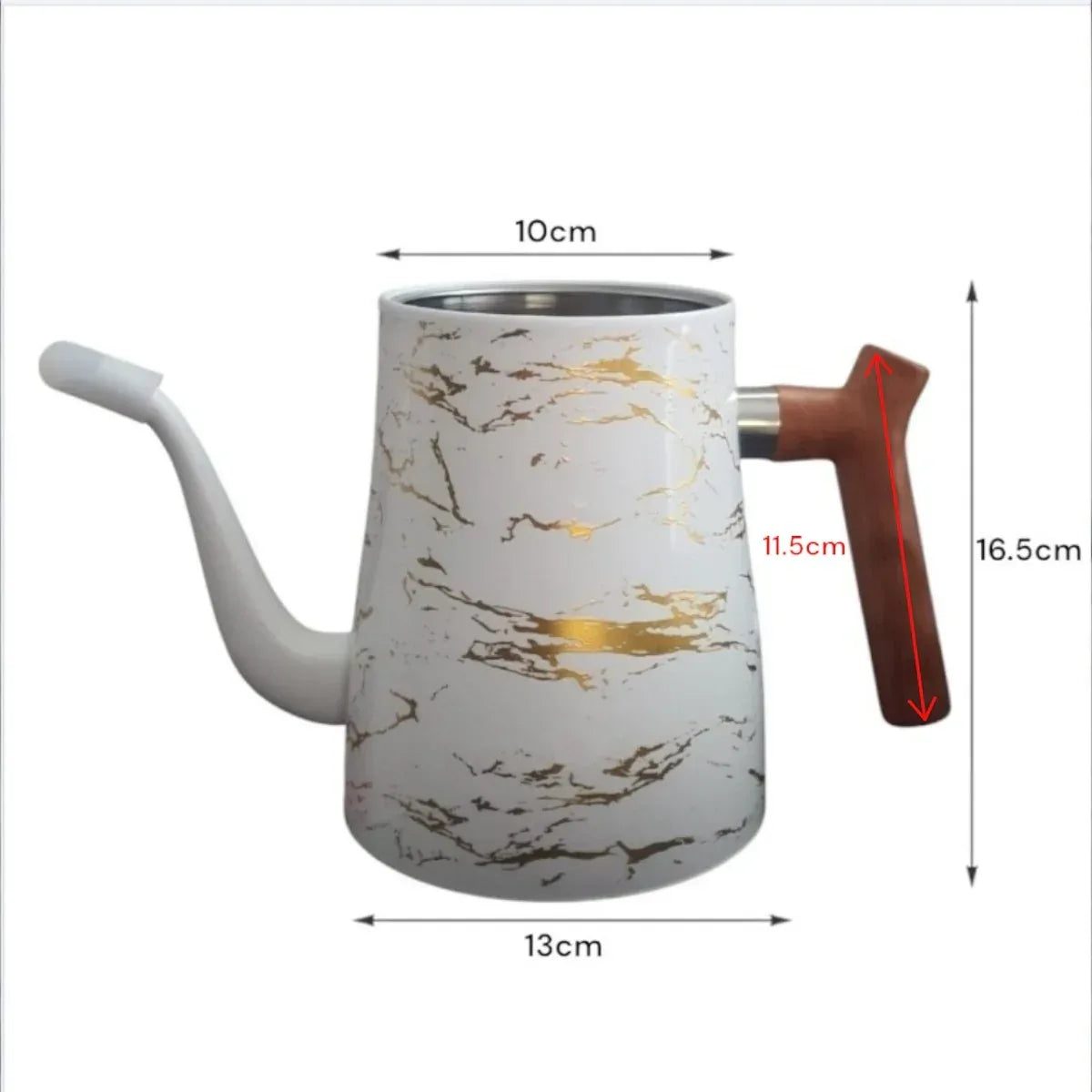 Ceainic cu infuzor si capac, design elegant, otel inoxidabil/plastic, 1500ml, 16.5x13x10cm, Naimeed D6972, Alb - 221.ro