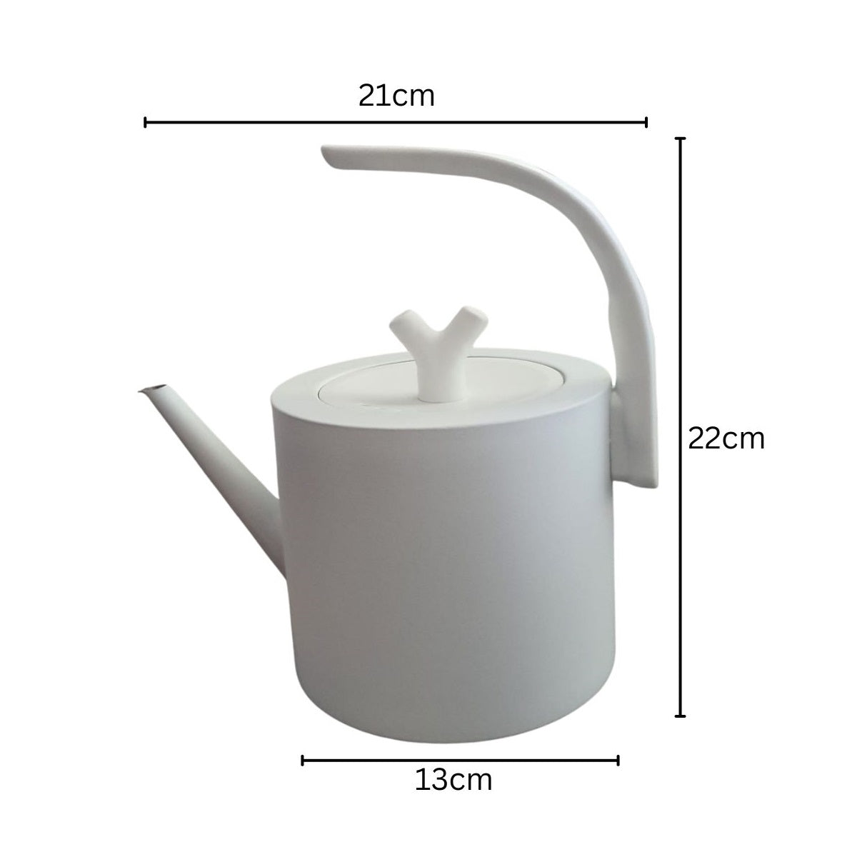Ceainic cu infuzor si capac, design elegant, otel inoxidabil/plastic, 1500ml, 22x21x13cm, Naimeed D6977, Alb
