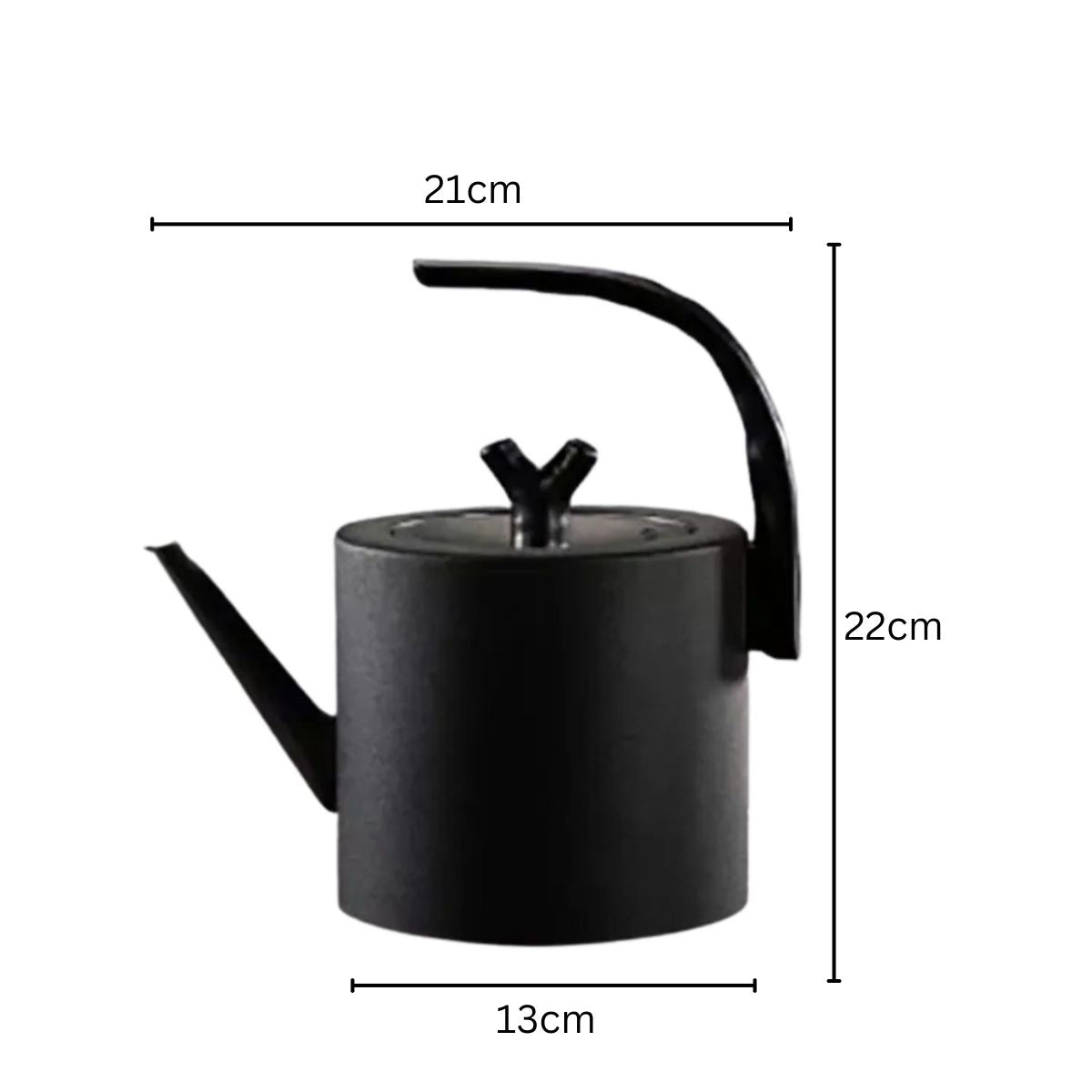 Ceainic cu capac, design elegant, otel inoxidabil/plastic, 1500ml, 22x21x13cm, Naimeed D6977, Negru