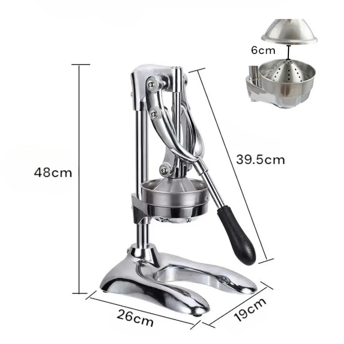 Presa manuala pentru citrice, Naimeed D7006, 48x26x19.5cm, Argintiu - 221.ro