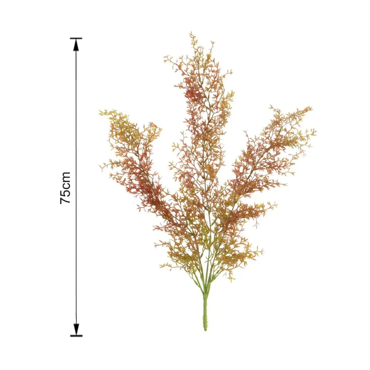 Set 2 plante artificiale curgatoare, 7 fire, lungime 75cm, Naimeed D7012, Rosu - 221.ro
