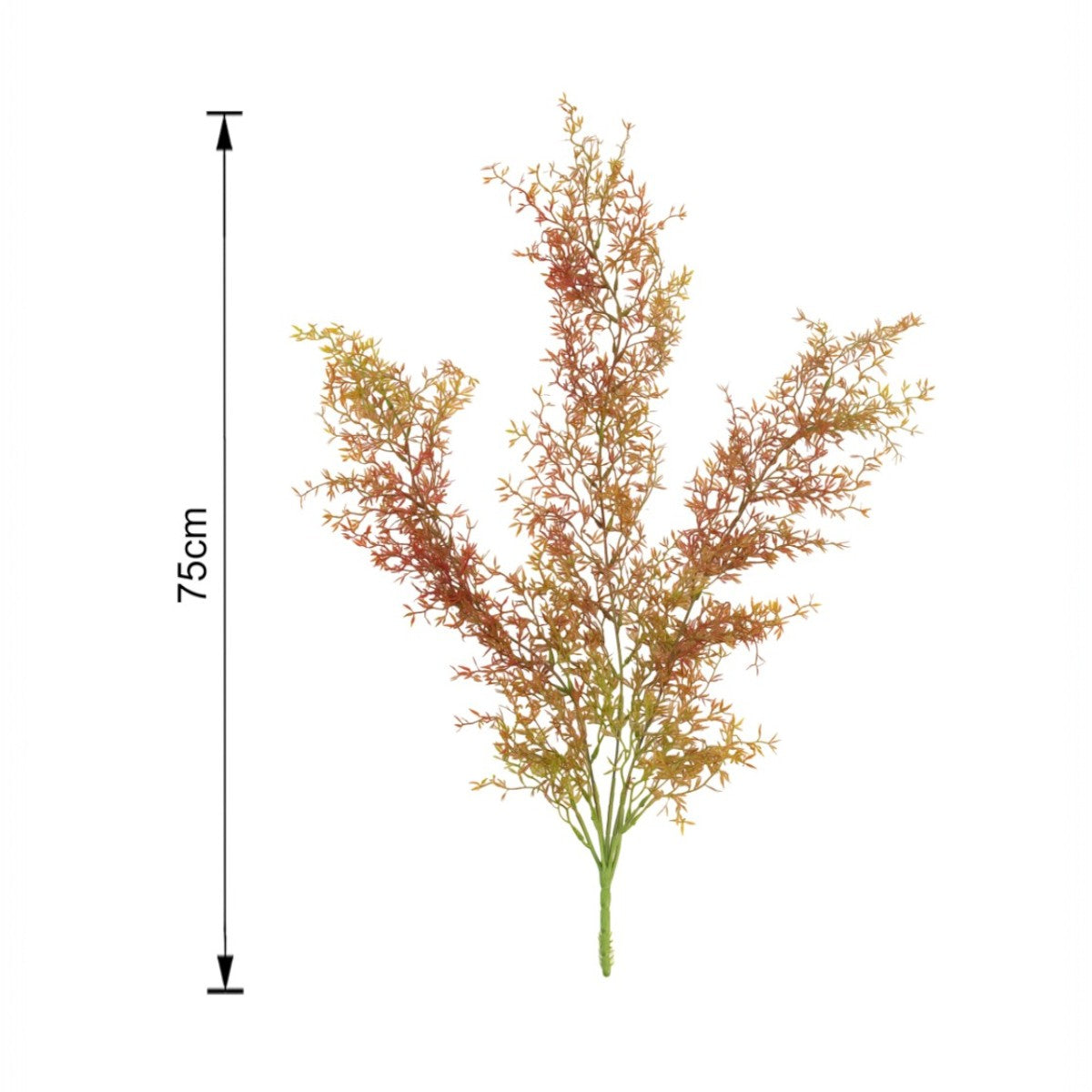 Set 2 plante artificiale curgatoare, 7 fire, lungime 75cm, Naimeed D7012, Rosu