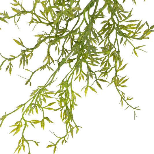 Set 2 plante artificiale curgatoare, 7 fire, lungime 75cm, Naimeed D7013, Verde inchis