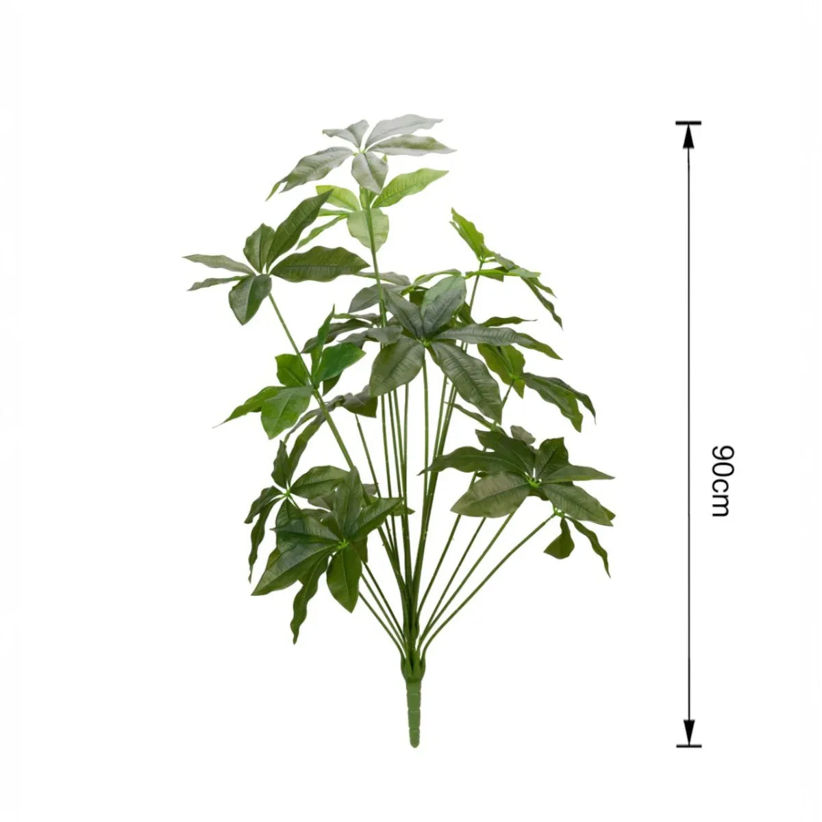 Planta decorativa artificiala, fara ghiveci, tip Pachira, Naimeed D7027, 90 cm, Verde - 221.ro