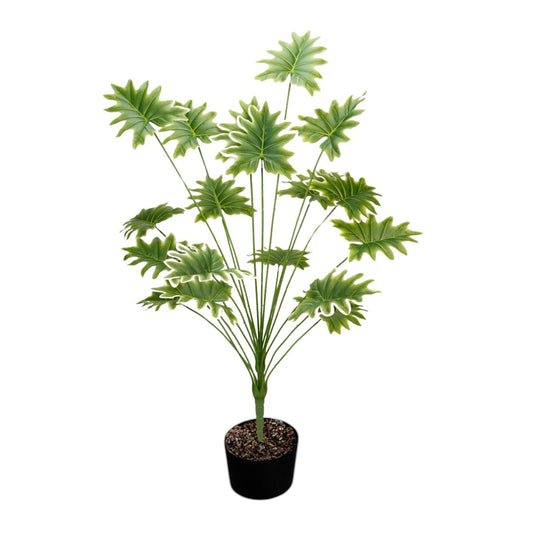 Planta decorativa artificiala, fara ghiveci, tip Philodendron , Naimeed D7028, 90 cm, Verde