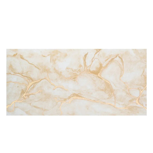 Set 6 panouri decorative autoadezive cu folie de aluminiu, efect marmura, suprafata acoperita 1.08 m², Naimeed D7107, 60x30 cm, Crem - 221.ro
