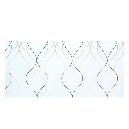 Set 6 panouri decorative autoadezive cu folie de aluminiu, efect marmura, suprafata acoperita 1.08 m², Naimeed D7110, 60x30 cm, Alb