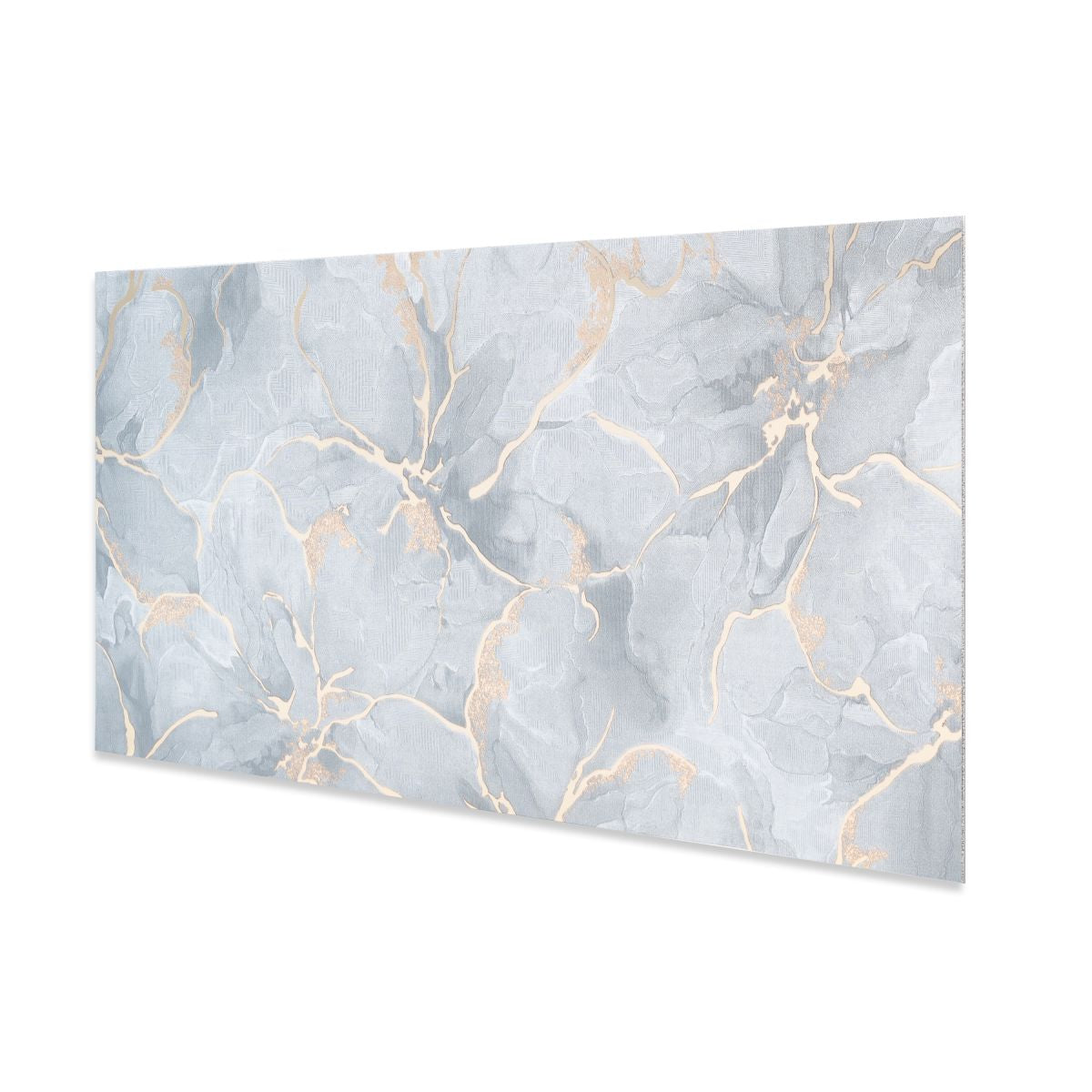 Set 6 panouri decorative autoadezive cu folie de aluminiu, efect marmura, suprafata acoperita 1.08 m², Naimeed D7111, 60x30 cm, Gri
