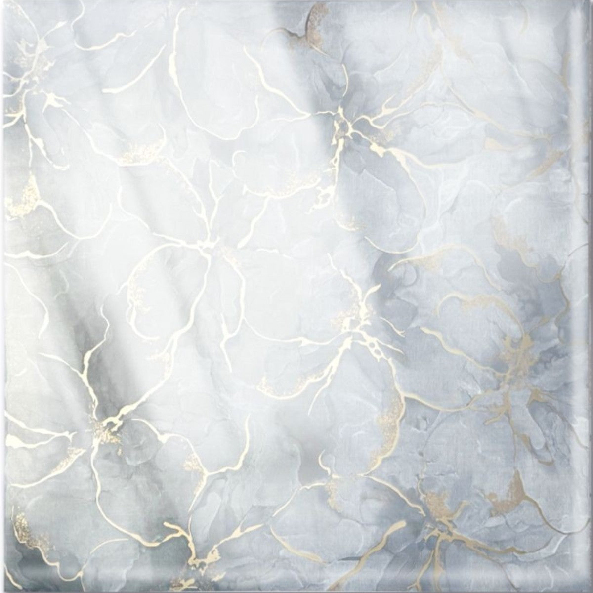Set 6 panouri decorative autoadezive cu folie de aluminiu, efect marmura, suprafata acoperita 1.08 m², Naimeed D7111, 60x30 cm, Gri