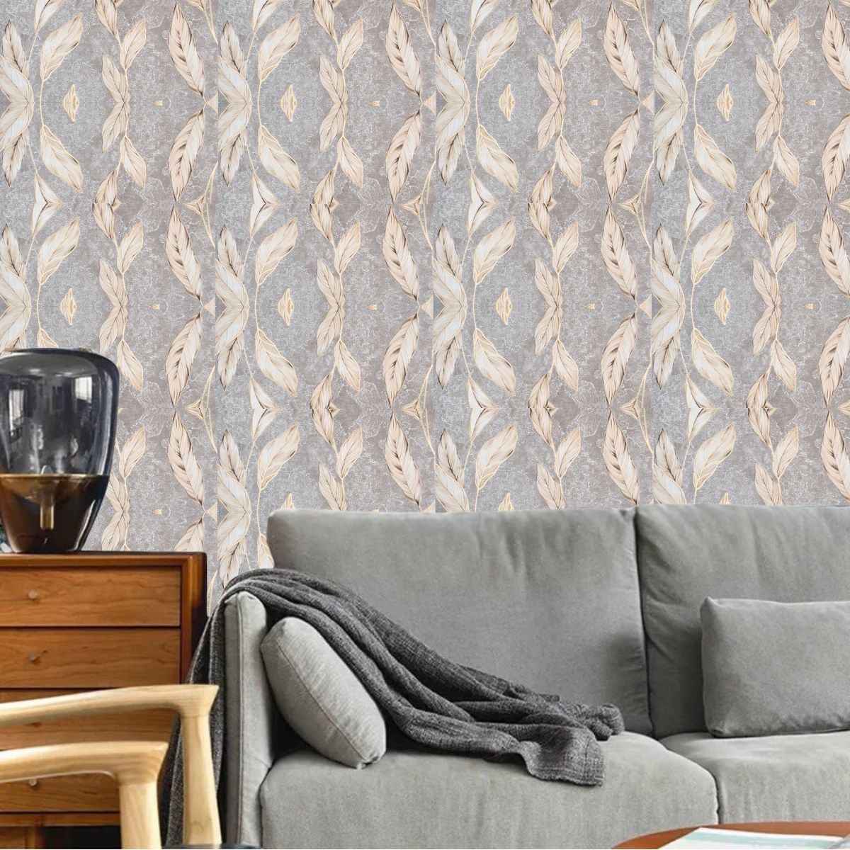 Set 6 panouri decorative autoadezive cu folie de aluminiu, efect marmura, suprafata acoperita 1.08 m², Naimeed D7114, 60x30 cm, Gri