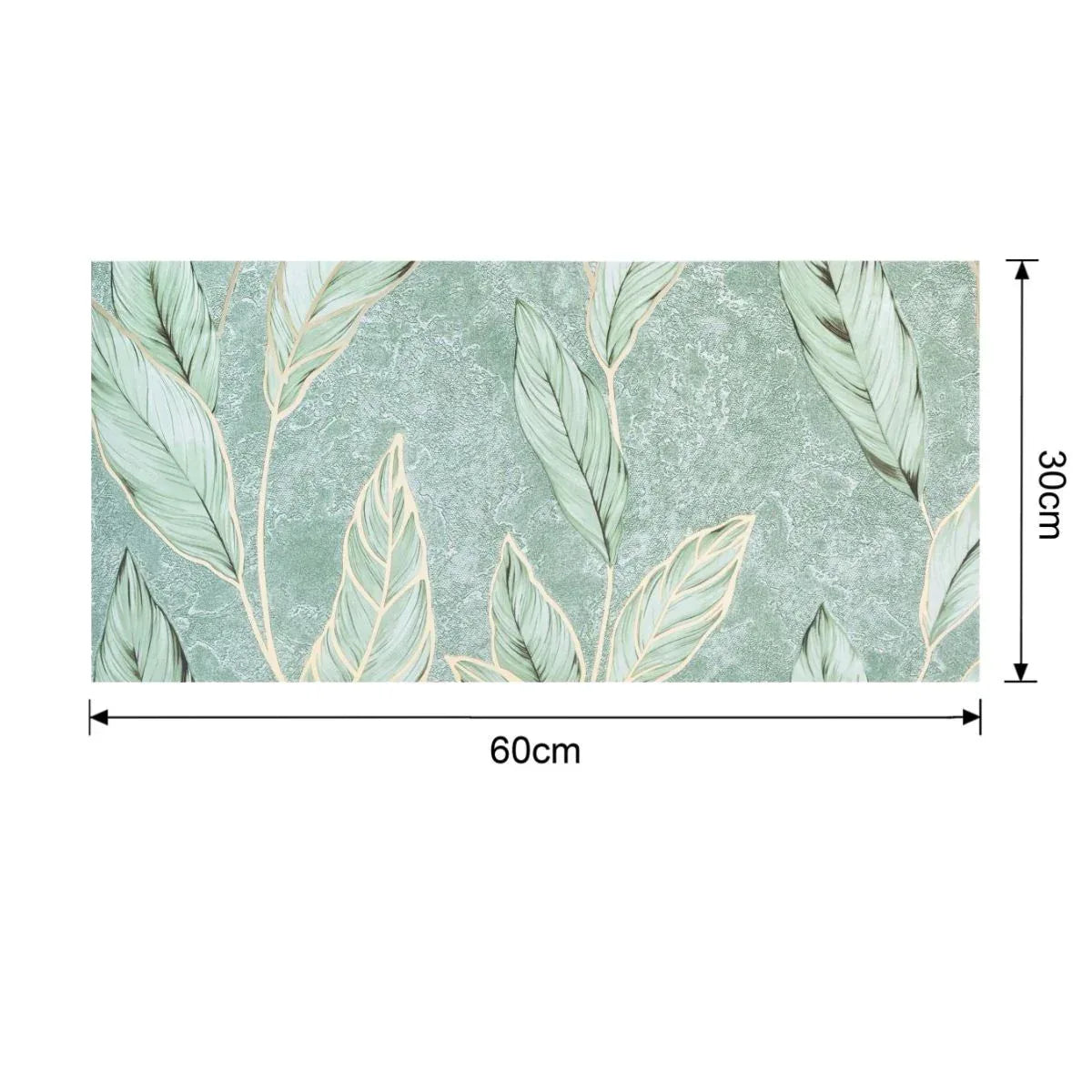 Set 6 panouri decorative autoadezive cu folie de aluminiu, efect marmura, suprafata acoperita 1.08 m², Naimeed D7115, 60x30 cm, Verde - 221.ro
