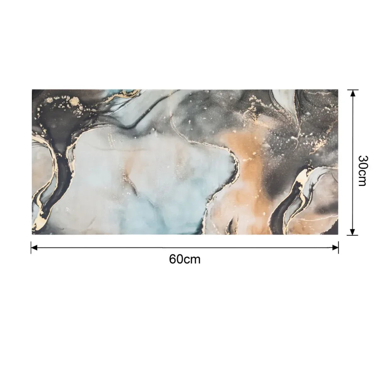 Set 6 panouri decorative autoadezive cu folie de aluminiu, efect marmura, suprafata acoperita 1.08 m², Naimeed D7116, 60x30 cm, Multicolor - 221.ro