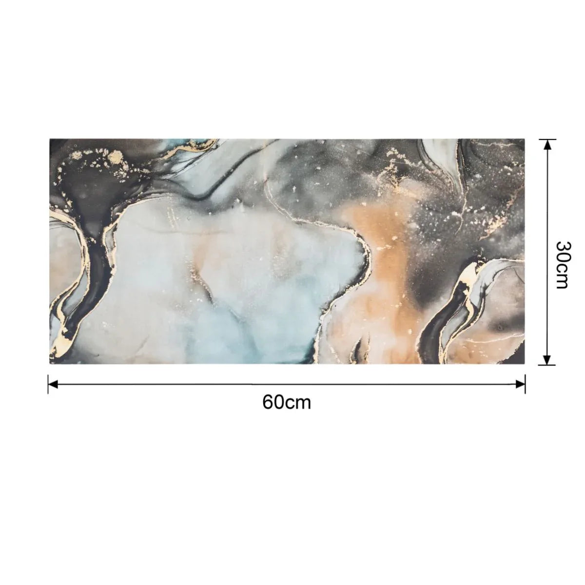 Set 6 panouri decorative autoadezive cu folie de aluminiu, efect marmura, suprafata acoperita 1.08 m², Naimeed D7116, 60x30 cm, Multicolor - 221.ro