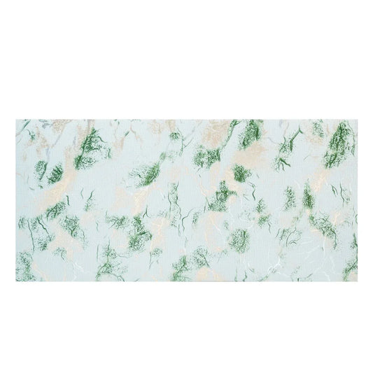 Set 6 panouri decorative autoadezive cu folie de aluminiu, efect marmura, suprafata acoperita 1.08 m², Naimeed D7117, 60x30 cm, Verde - 221.ro