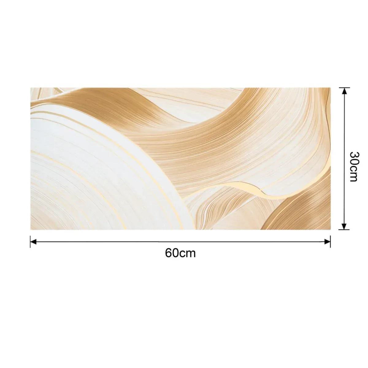 Set 6 panouri decorative autoadezive cu folie de aluminiu, efect marmura, suprafata acoperita 1.08 m², Naimeed D7119, 60x30 cm, Crem - 221.ro