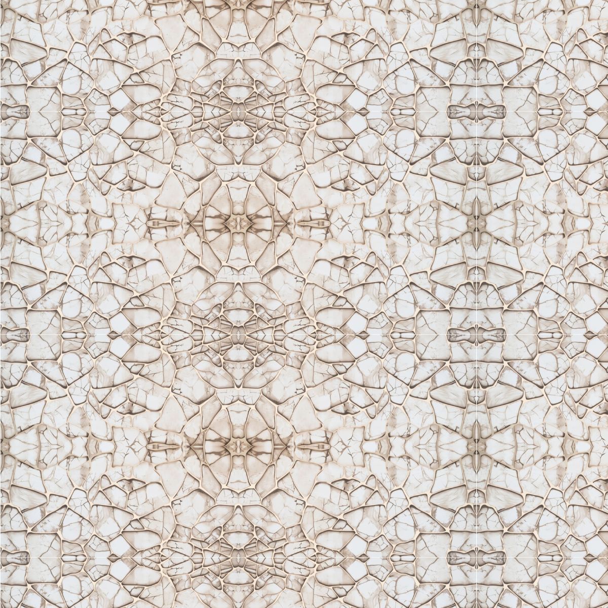 Set 6 panouri decorative autoadezive cu folie de aluminiu, efect marmura, suprafata acoperita 1.08 m², Naimeed D7120, 60x30 cm, Bej