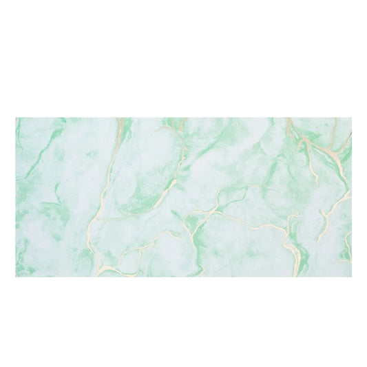 Set 6 panouri decorative autoadezive cu folie de aluminiu, efect marmura, suprafata acoperita 1.08 m², Naimeed D7122, 60x30 cm, Verde deschis - 221.ro