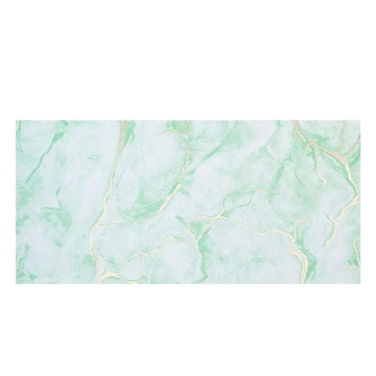 Set 6 panouri decorative autoadezive cu folie de aluminiu, efect marmura, suprafata acoperita 1.08 m², Naimeed D7122, 60x30 cm, Verde deschis - 221.ro