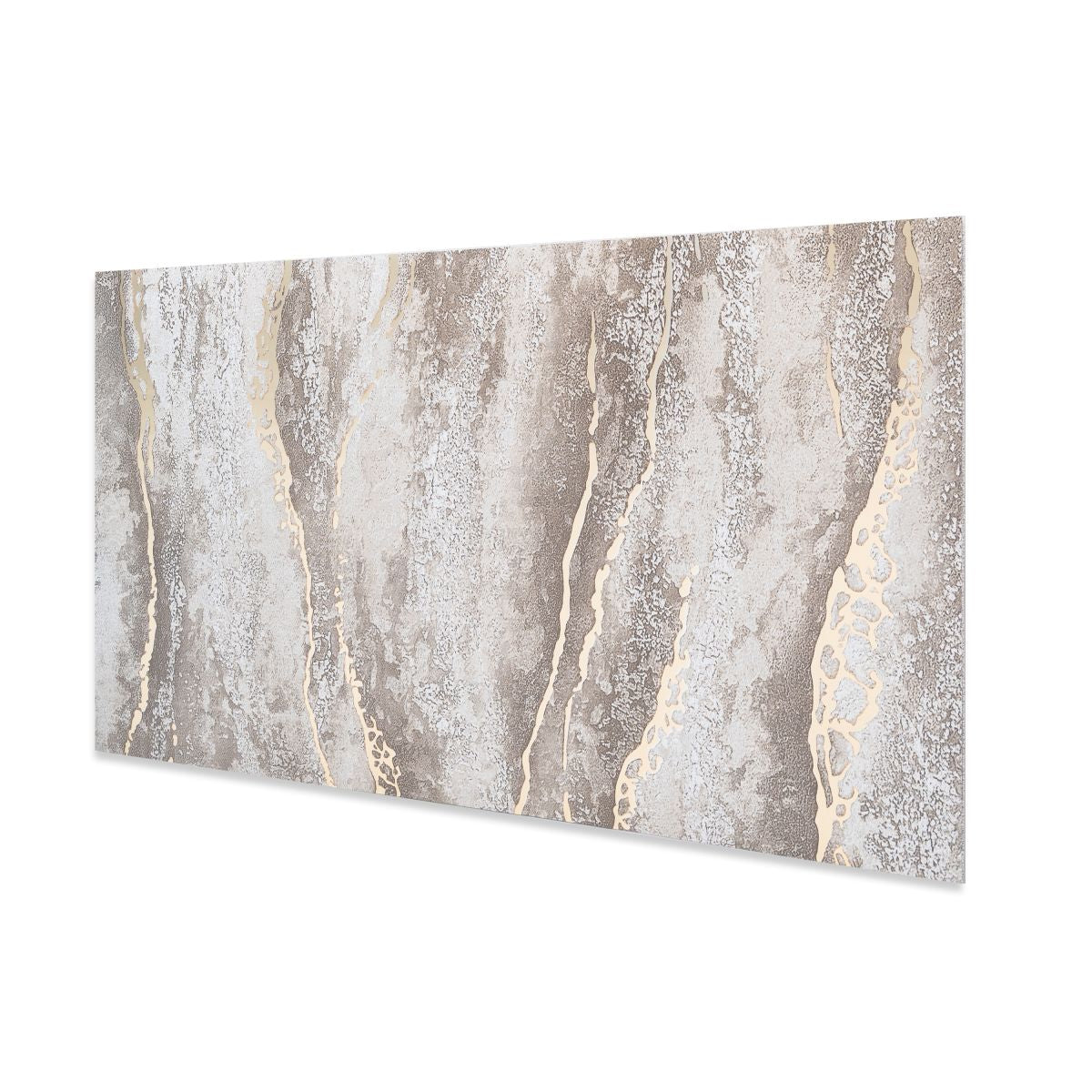 Set 6 panouri decorative autoadezive cu folie de aluminiu, efect marmura, suprafata acoperita 1.08 m², Naimeed D7128, 60x30 cm, Maro deschis