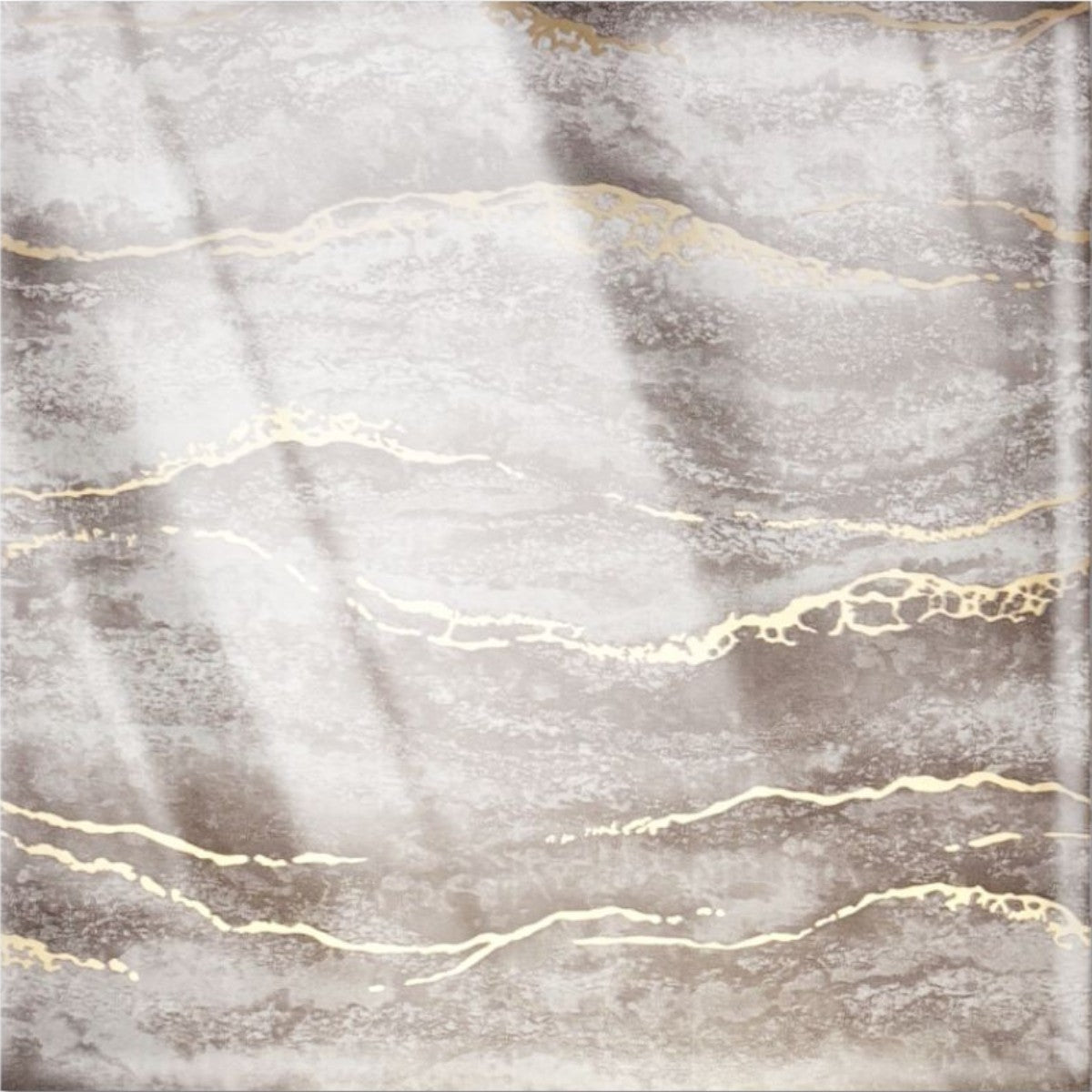 Set 6 panouri decorative autoadezive cu folie de aluminiu, efect marmura, suprafata acoperita 1.08 m², Naimeed D7128, 60x30 cm, Maro deschis