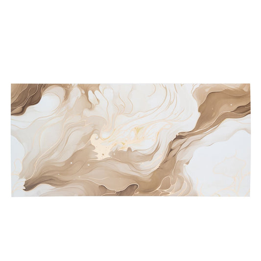 Set 6 panouri decorative autoadezive cu folie de aluminiu, efect marmura, suprafata acoperita 1.08 m², Naimeed D7129, 60x30 cm, Alb/Crem