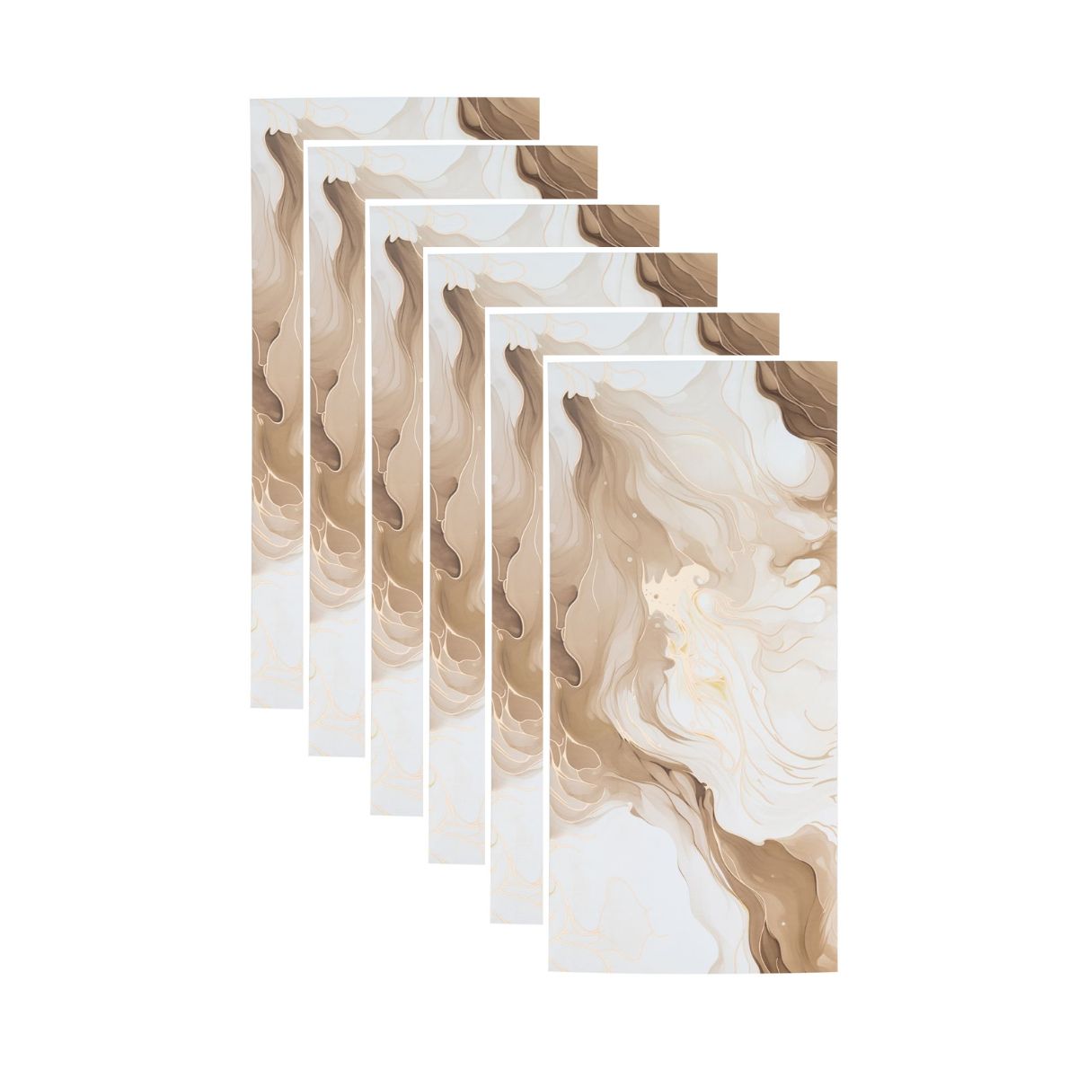 Set 6 panouri decorative autoadezive cu folie de aluminiu, efect marmura, suprafata acoperita 1.08 m², Naimeed D7129, 60x30 cm, Alb/Crem
