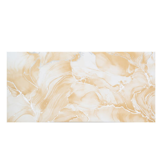 Set 6 panouri decorative autoadezive cu folie de aluminiu, efect marmura, suprafata acoperita 1.08 m², Naimeed D7131, 60x30 cm, Crem