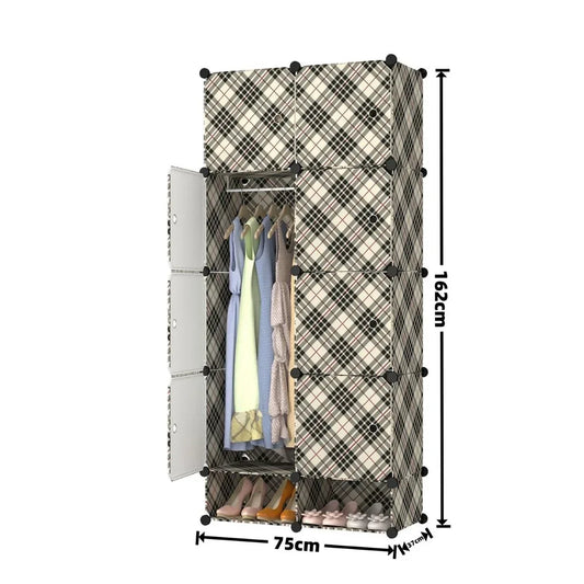 Dulap Modular, 8 Usi, Naimeed D7159, 162x75x37cm, Crem - 221.ro