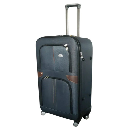 Troler voiaj, Mic, Naimeed D7181, 4 roti duble 360 grade, material textil, inchidere cifru, Gri, 36x22x55cm - 221.ro