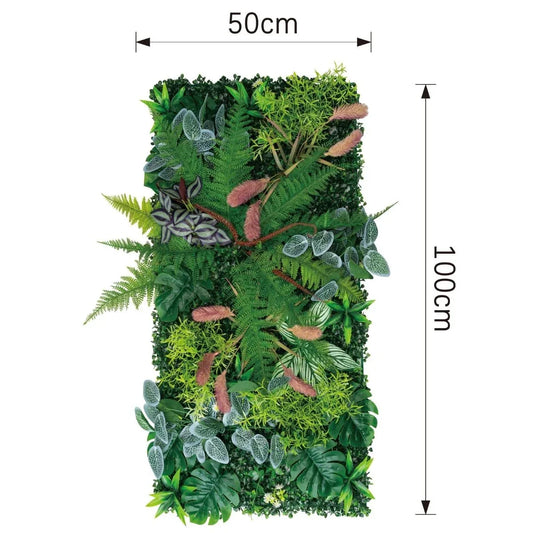 Panou din plante artificiale, cu frunze, Naimeed D7199, Verde, 100X50 cm - 221.ro