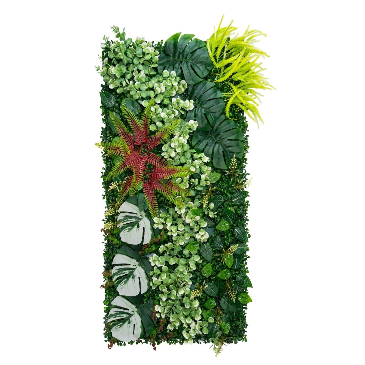 Panou din plante artificiale, cu frunze, Naimeed D7204, Verde, 100X50 cm