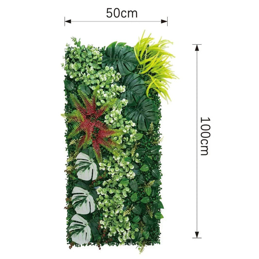 Panou din plante artificiale, cu frunze, Naimeed D7204, Verde, 100X50 cm - 221.ro