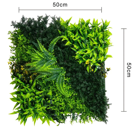 Panou din plante artificiale, cu frunze, Naimeed D7208, Verde, 50X50 cm - 221.ro