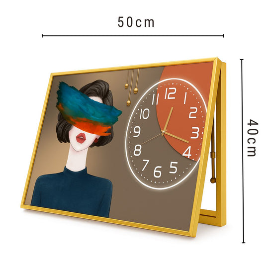 Capac tablou pentru contor electric, Naimeed D7232, mascare tablou electric, design modern si elegant, 40x50x3,8cm, rama aurie