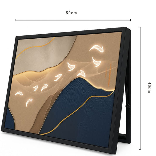 Capac tablou pentru contor electric, Naimeed D7239, mascare tablou electric, design modern si elegant, 40x50x3,8cm, rama neagra