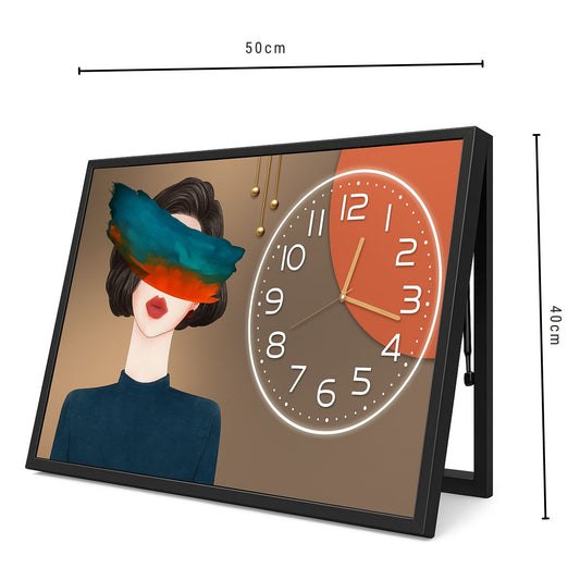 Capac tablou pentru contor electric, Naimeed D7242, mascare tablou electric, design modern si elegant, 40x50x3,8cm, rama neagra