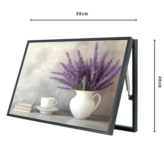 Capac tablou pentru contor electric, Naimeed D7244, mascare tablou electric, design modern si elegant, 40x50x3,8cm, rama neagra - 221.ro