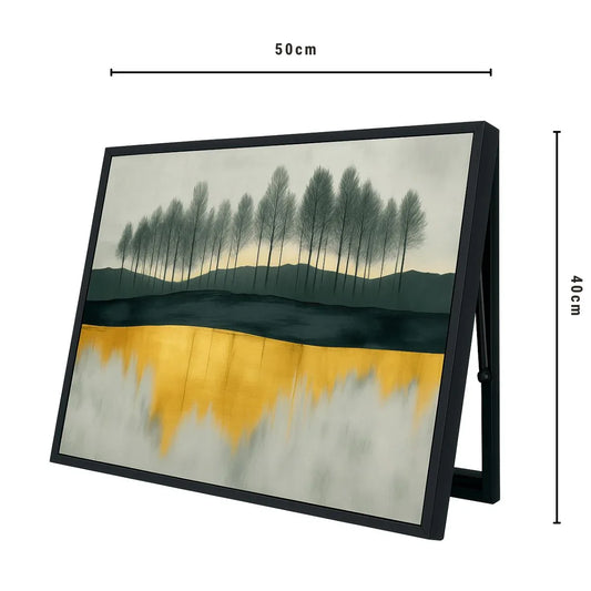 Capac tablou pentru contor electric, Naimeed D7246, mascare tablou electric, design modern si elegant, 40x50x3,8cm, rama neagra - 221.ro