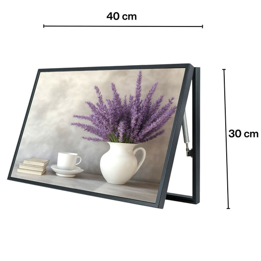 Capac tablou pentru contor electric, Naimeed D7256, mascare tablou electric, design modern si elegant, 30x40x4cm, rama neagra