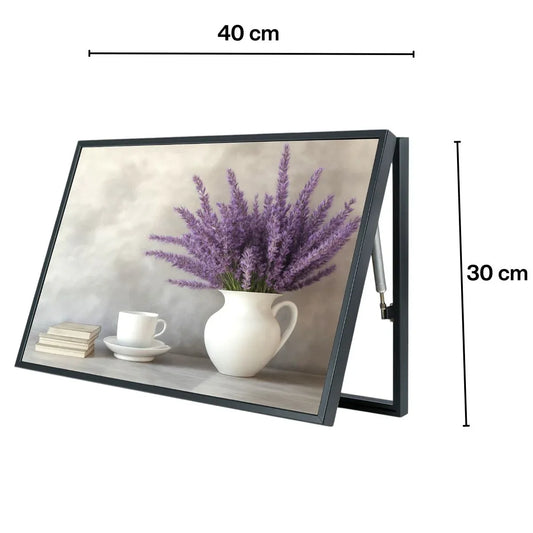 Capac tablou pentru contor electric, Naimeed D7256, mascare tablou electric, design modern si elegant, 30x40x4cm, rama neagra - 221.ro