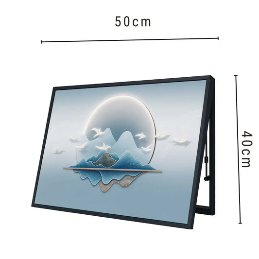 Capac tablou pentru contor electric, Naimeed D7270, mascare tablou electric, design modern si elegant, 40x50x4cm, rama neagra - 221.ro